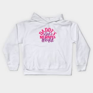 daddy's girl mommy world Kids Hoodie